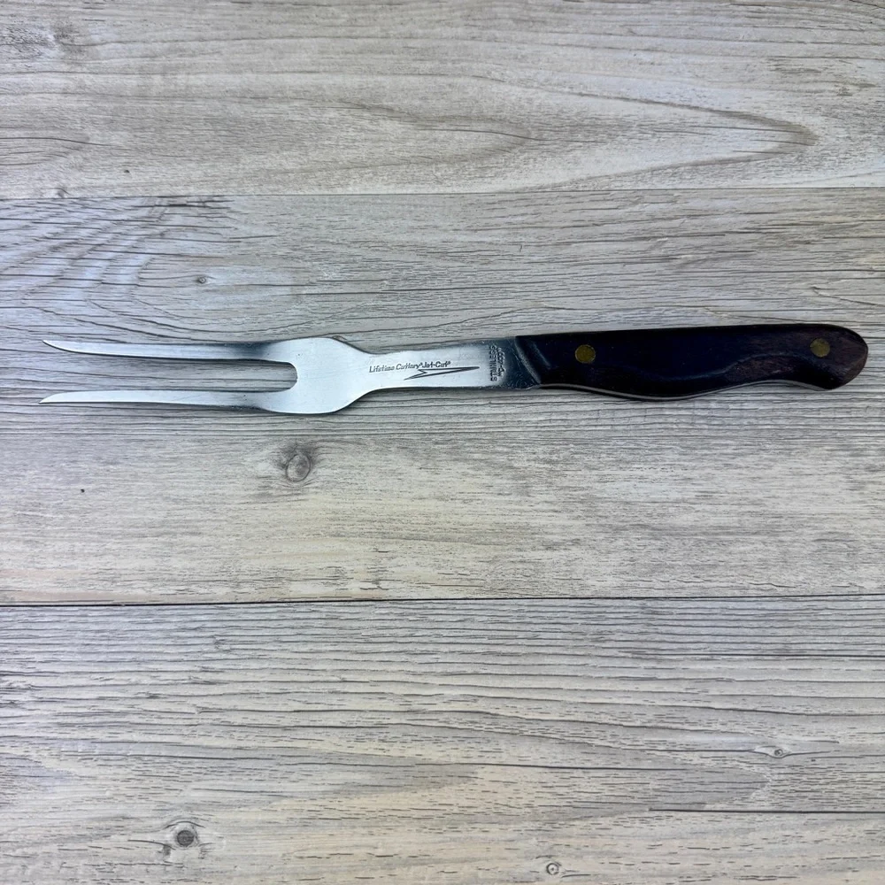 VTG Jet-Cut Lifetime Cutlery D-400 pronged stainless steel carving serving fork.